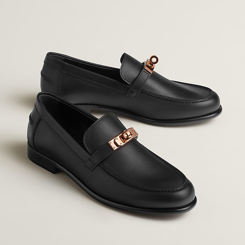 HERMÈS Leder on sale Loafer, schwarz, Gr. 37,5